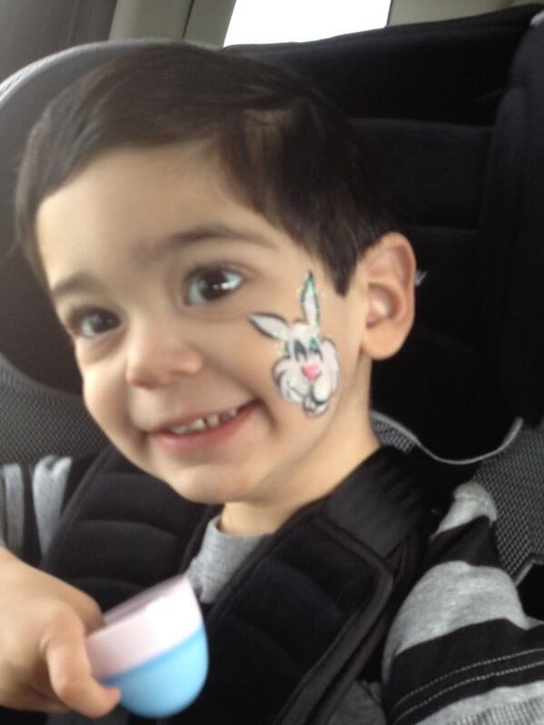 aReS0111's tweet photo. After The egg hunt, que Easter bunny stamped me with a kiss on the cheek and look what it turn out to be! http://t.co/KAKNpyLwlA