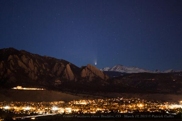 webcamsdemexico's tweet image. #Panstarrs cometa el 19 de marzo 2013 Boulder, Colorado; #EEUU    via @Estacion_bcp