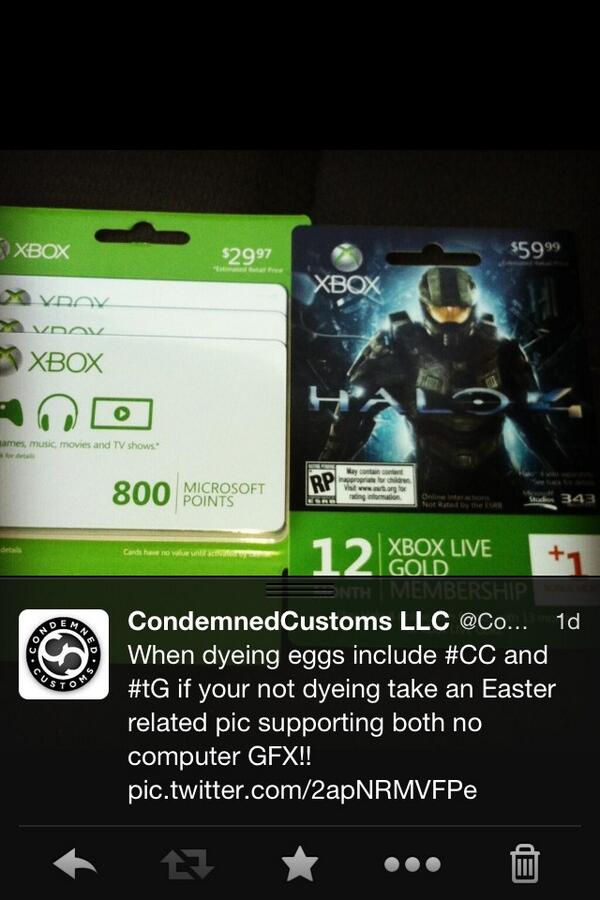 CondemnedCustom's tweet image. On a last note keep this RT to all! #EasterGiveaway I will pick a winner on Monday!!