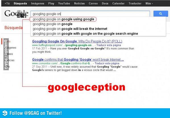 SquidGrip's tweet image. can you google google? #googleception @dsfrep