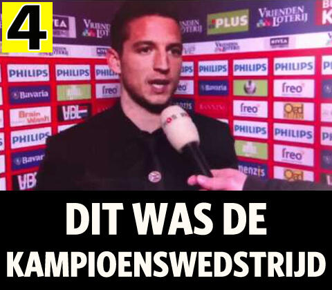 FOTO | Dries is speciaal van tribune gekomen, mensen. Hij wil wat zeggen.