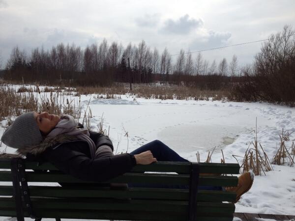 Na Mazurach słońce! Zimno, ale booosko;)