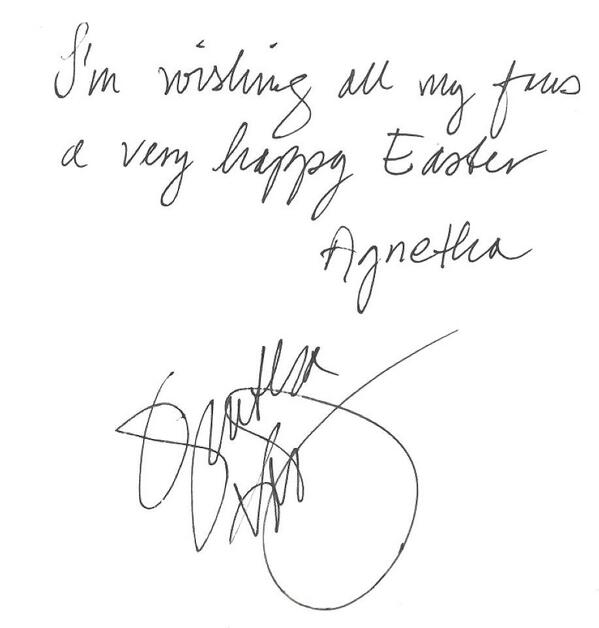 Agnetha Faltskog Agnetha Sent A Special Message To Her Fans Http T Co Cx6mltes8u
