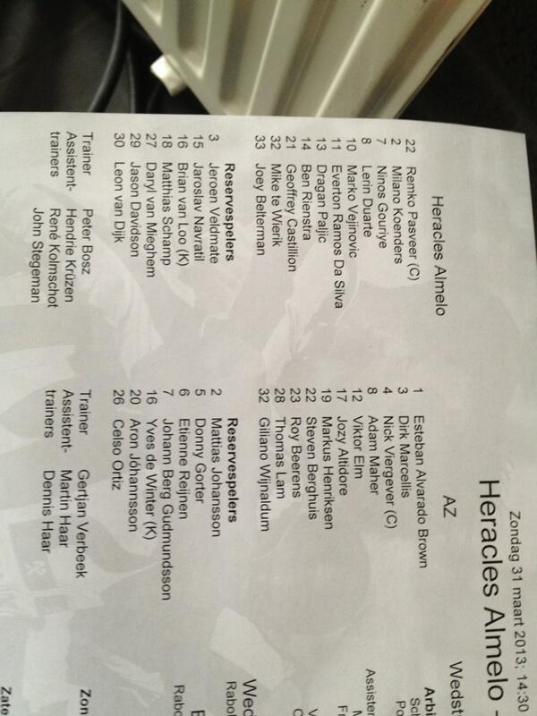 Opstellingen bij Heracles en AZ precies als verwacht.