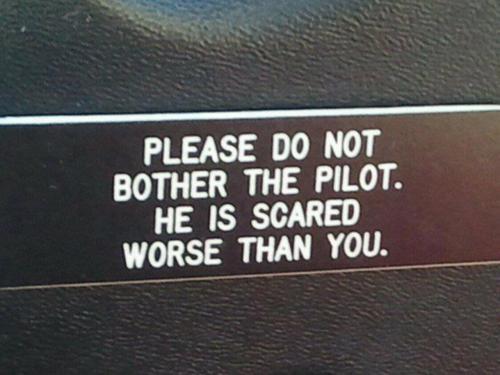 TotallyAmusing's tweet image. Sign on the door of the cockpit.