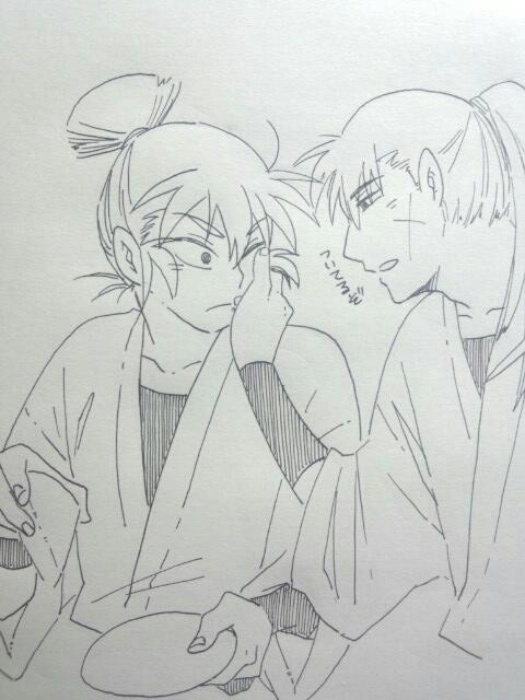 長食満見てみたいって言われたから落書きしてみたんだけど 下書き適当すぎたな… 