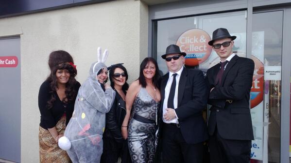 The Westcliffe Staff in Fancy Dress for Easter Weekend. come and join us at the store for fun and festivities.