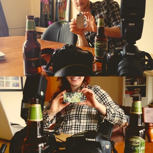 benturland's tweet image. Nikon and Canon users can be friends. Also @MalloryWhite6 and  I are too similar. #eerie #sameshirt #cameralovers