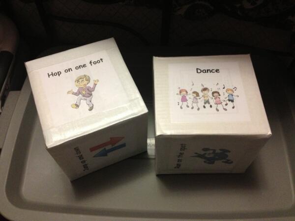 mrsschierholtz's tweet image. Activity dice for Fit and Fun with the kiddies tomorrow, done!  #morehomework