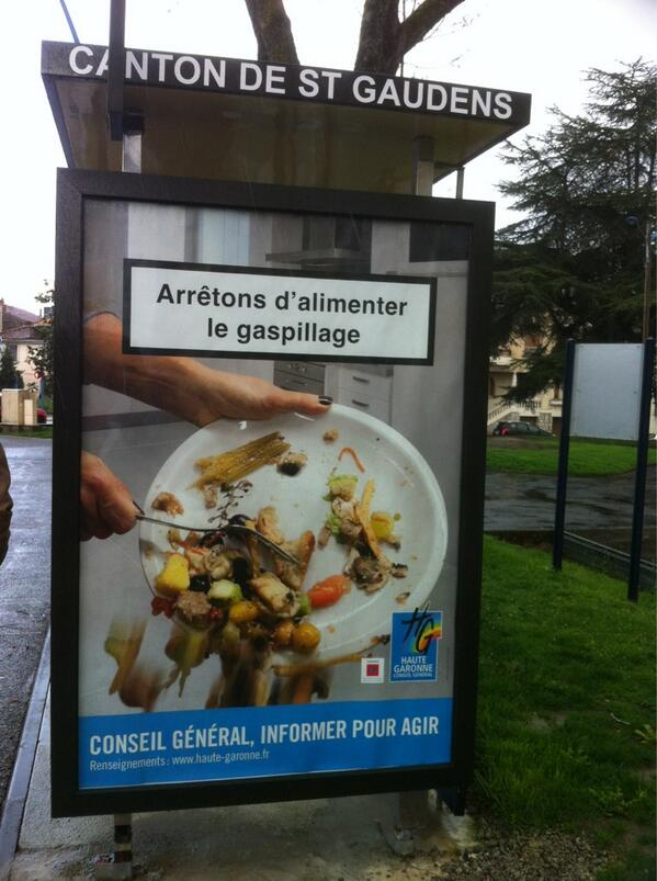 Sarah du Vinage (@sarahcomm) on Twitter photo Le #gaspillage alimentaire fait parler de lui ! Félicitations au CG <a href="/hautegaronne/">Haute-Garonne</a> pour cette campagne #weekend Le #gaspillage alimentaire fait parler de lui ! Félicitations au CG <a href="/hautegaronne/">Haute-Garonne</a> pour cette campagne #weekend