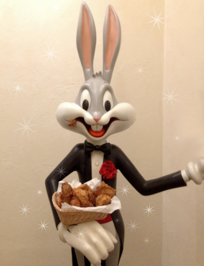 ワーナー ブラザース ジャパン ワーナーの人気キャラクター バックス バニー 大好きなニンジンはもうやめました これからは ウサギも肉食の時代です エイプリルフール Http T Co Oye0aa7yfi Twitter