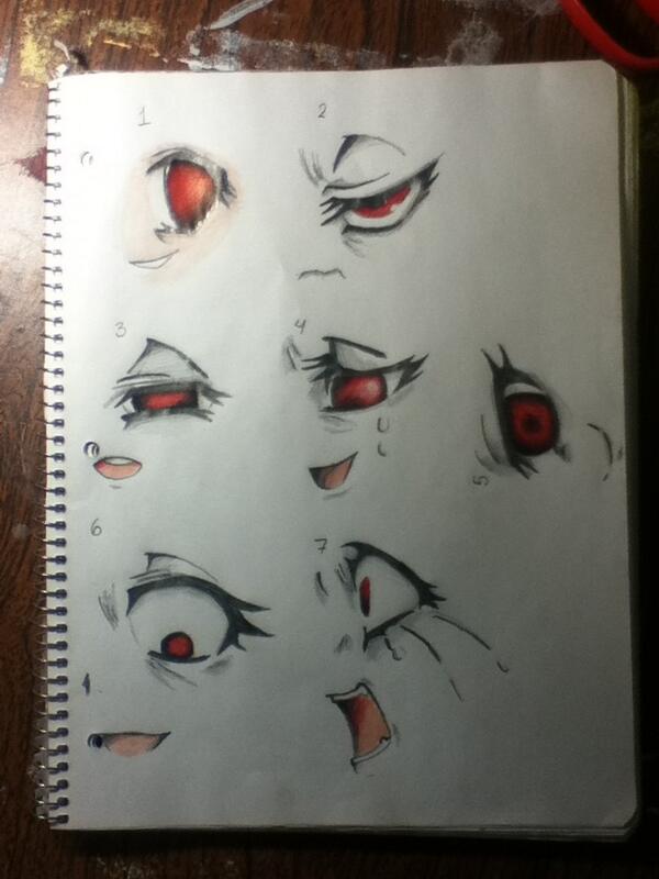 Paulina8994 on Twitter: "The "how to draw tsundere/gore eyes ...