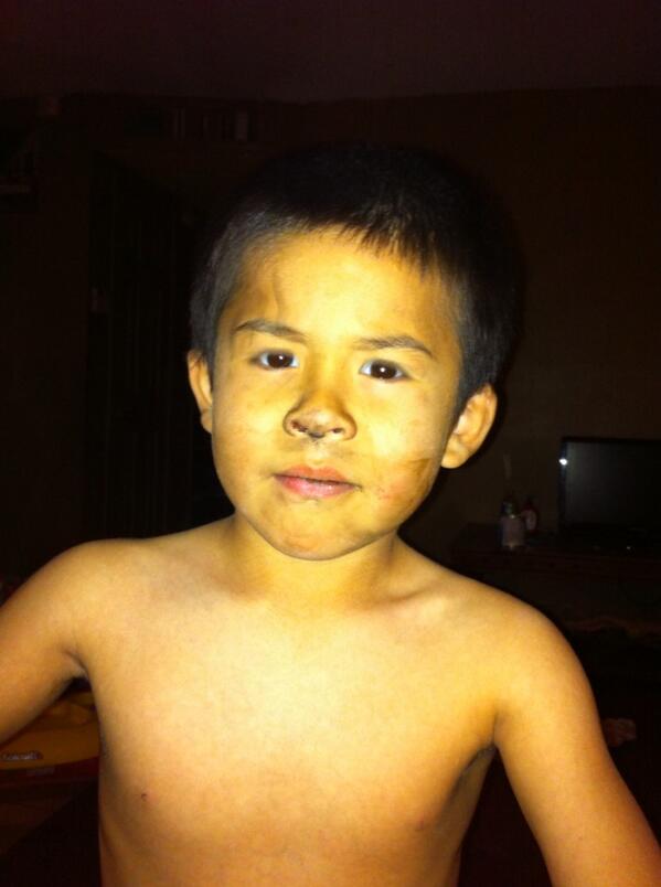 CMEscamilla's tweet image. It was a loong hard night for my little brother #dirty #kris #needsashower #face