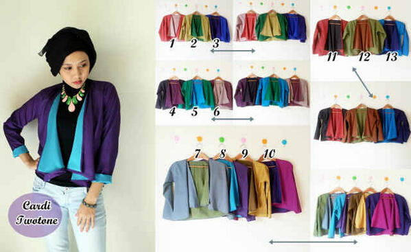 arinahijabstore's tweet photo. Cardi twotone. Bahan chiffon crepp. Hrga 95.000 http://t.co/gna1NfZxGV