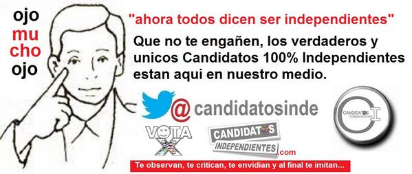 candidatosinde's tweet photo. OjO MUCHO OjO!!!
Te observan, te critican, te envidian y al final te imitan...
  http://t.co/2elGomHsVe