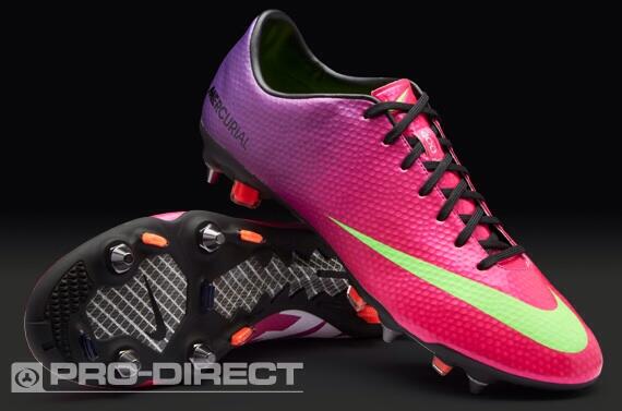 UK_pds's tweet photo. Nike Mercurial Pink/Purple/Yellow Boots http://t.co/BZF2zc5glo