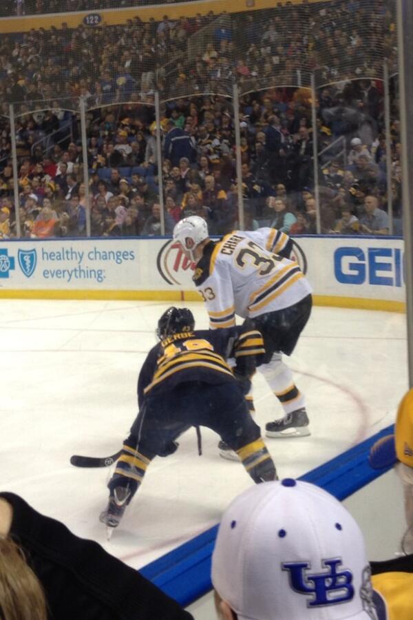DylannWallace11's tweet photo. Gerbe was trying to find something to say to Chara but he kept coming up short... #RoughGo @wheelingprobs http://t.co/VRAXkgrdws