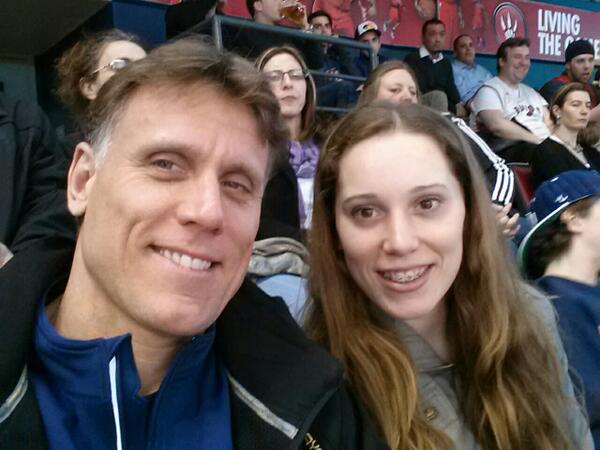 Charlee and me at the raptor pistons game @bigEE_88