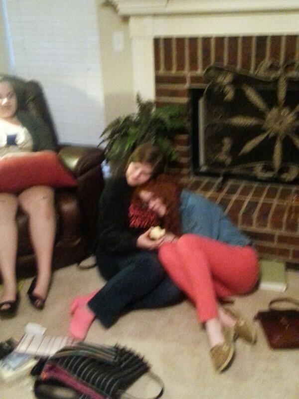 JawshieWashie's tweet image. Weekly snuggle picture at Bible Study.  #SevenTwoNine