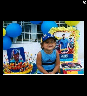 abgmarian's tweet photo. @hcapriles este niño celebro su cumple con el motivo hay un camino. Mi flaco te amamos http://t.co/k0Kc2rQSqv