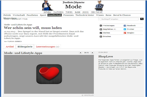 ShopLove_App's tweet photo. Als TOP Mode und Lifestyle-App bei http://t.co/INnVpxG45b #apps #ipad http://t.co/OmnLw55tuZ
