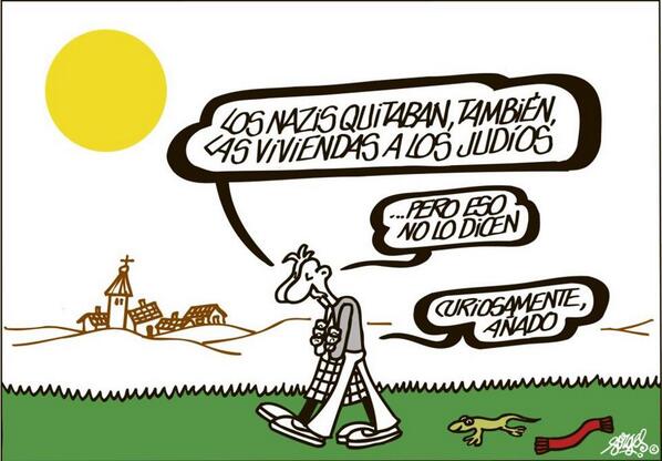 Al blog: "Escraches i nazisme", amb una contundent vinyeta de Forges dedicada a <a href="/mdcospedal/">Mª Dolores Cospedal</a> joanbaldovi.com/blog/852/escra…