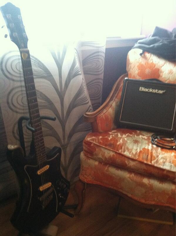 givemethacreeps's tweet photo. My blues setup. 1978 guild D-60 (very rare) and blackstar ht1r all tube combo. http://t.co/o9JN5U9n4C