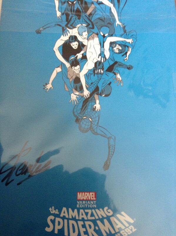MitchellBarber1's tweet photo. My copy of the amazing Spider-Man signed by @TheRealStanLee  what a birthday, @katielauraxx http://t.co/Bbovn0iPAo http://t.co/ri7U7G5sDm