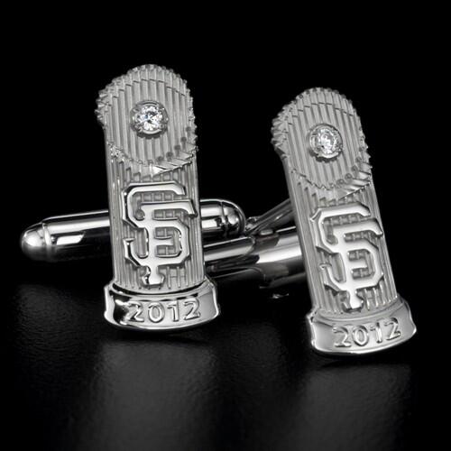 SFGiants's tweet photo. Happy Sunday #SFGiants Fans - Today we're  giving away 1 pair of these beautiful World Series Trophy Cufflinks http://t.co/QsKr4WRpZ3