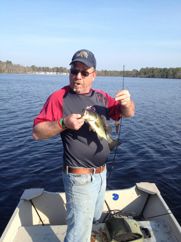 UncleWesleys's tweet photo. First catch of the season. Our minnow baits pull in 2 small mouth and 3 pickerel. Photos of our happy customer Jimmy. http://t.co/k9b9rI1iyw