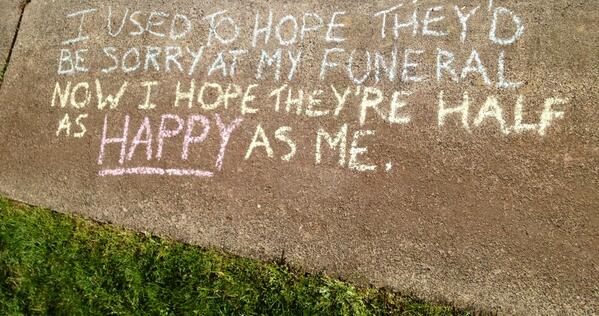 OpChalkboard's tweet photo. @depressed_teen1 Good things will come. You can be a beacon of light to others that know what you're going through. http://t.co/EJxE2DZgfX