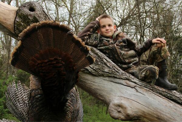 HuntSource's tweet photo. @BoogerBottom Congrats on your son's turkey. My son put the put the smackdown on his 1st today too. We are blessed! http://t.co/LWon4p8XMe