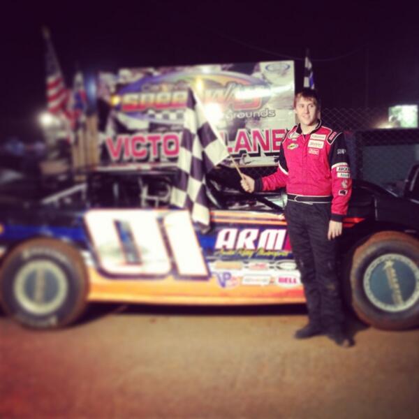 Clean sweep Saturday night. Had fast time in qualifying, then won the heat race and feature.