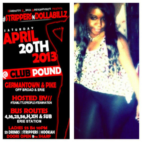 TheREAL_Tianaa's tweet image. Attend #STRIPPERSNDOLLABILLZ Saturday 4.20.2013 @ #ClubPound (Germantown&amp;amp;Pike) Ladies $5 B4 10pm #3Drinks #HookahBar