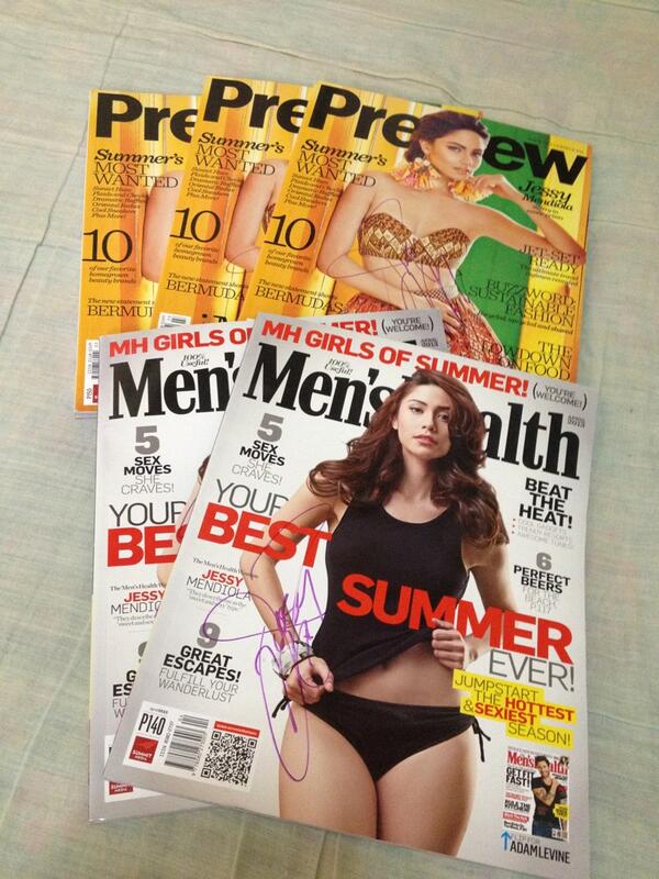 iTeamJessy's tweet image. Buti pa ang @TeamJESSYGlobal may #PreviewMag &amp;amp; #MensHealth na.. Papatalo ba tayo? Thanks @JessyMendiola for the sign