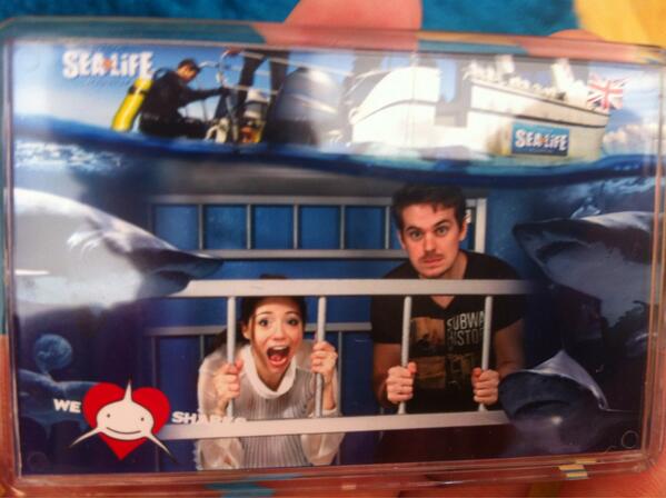 Yesterday at Sea Life! Me and <a href="/gonzalorams/">Gonzalo Ramos</a> swimming with sharks!!