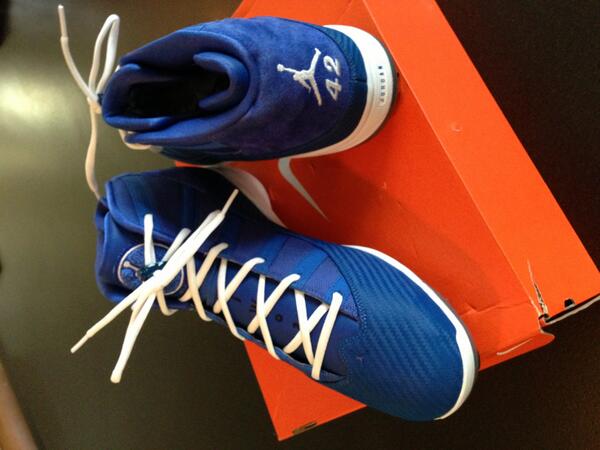 CC_Sabathia's tweet image. In honor of my hero #Jackie42 I'm giving away custom, "42" signed Jordan cleats. PLEASE RETWEET for a chance to win.