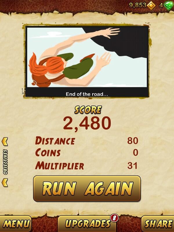 Laura_pate22's tweet photo. I got 2480 points while escaping from a Giant Demon Monkey. Beat that! http://t.co/AOvCnRTAFd. http://t.co/VEbr9NBXzf
