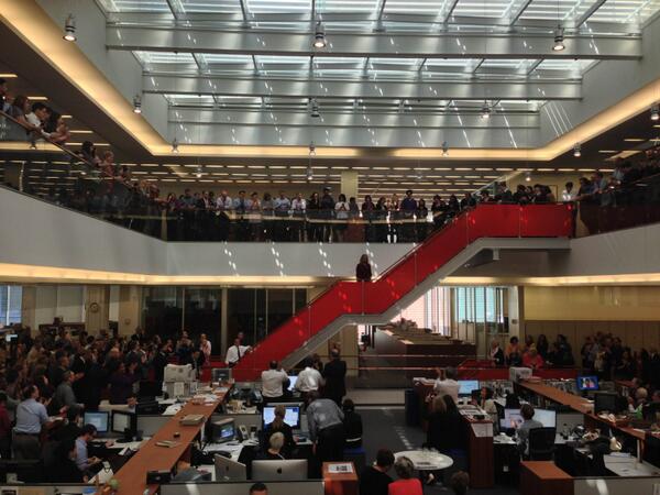 The New York Times On Twitter Photo Nyt Executive Editor Jill Abramson Speaking To The Nytimes Newsroom On Pulitzer Day Http T Co Jyu3u07u5d