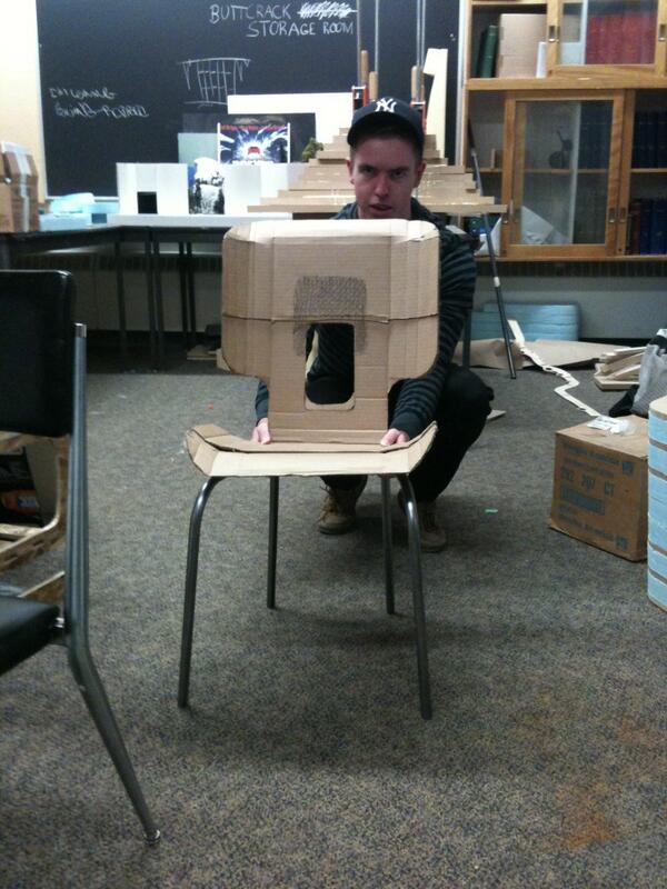 BradComis's tweet image. Making a chair #makesomethingyeg #sketchmodel