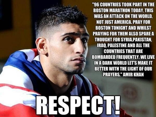 wethemuslim's tweet image. A wonderful message from Amir Khan. #prayfortheUmmah