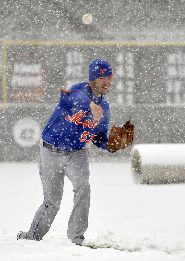 MLB's tweet photo. Tonight’s @Mets-@Rockies game was postponed. This photo explains why: http://t.co/ozwCEJZjXy