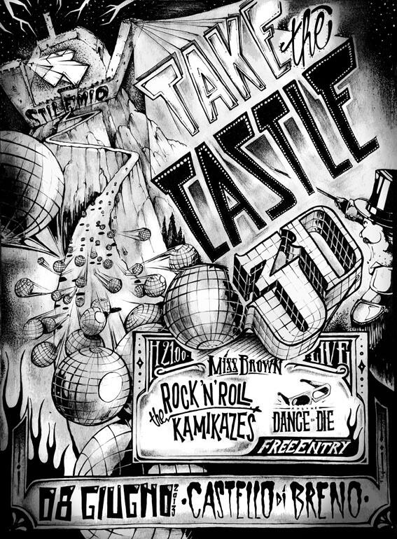 STILEMIObros's tweet photo. #stilemio #takethecastle #3d #Rockandroll #Kamikazes #OttaviaBrown #Andymcfarlane #08Giugno #Castellodibreno http://t.co/vs4xTJ4KvA