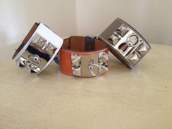 Now in Hermes stud cuffs in all Spring/summer colours - Only £70! #hermes #love #musthave