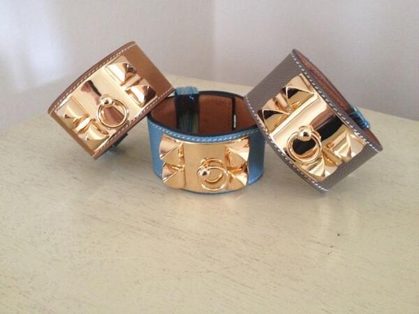 Now in Hermes stud cuffs in all Spring/summer colours - Only £70! #hermes #love #musthave
