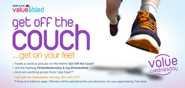 TSCampusConnect's tweet image. Get on your feet &amp;amp; stay healthy! Tweet or send us photos on ‘Get Off the Couch’ &amp;amp; win exciting prizes #ValueWednesday