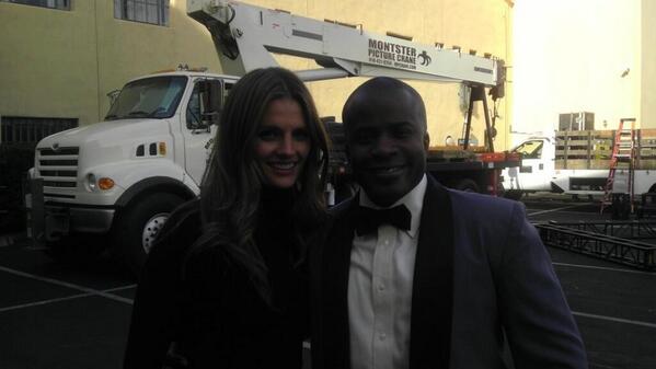 Covadonga97's tweet image. Beautiful @Stana_Katic on the set of #Castle with @leonard10 &amp;lt;3