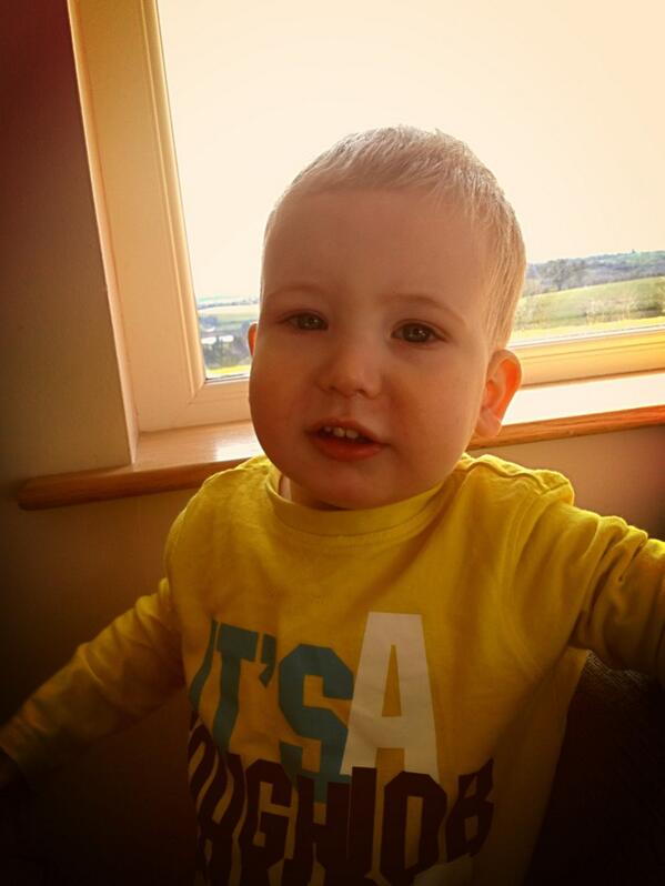 vheaney1's tweet photo. Is my little man not d cutest wit his new haircut http://t.co/ky0R73s6Cl