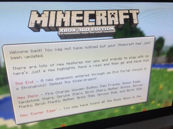 VSquad38's tweet image. Minecraft for the Xbox just received it's latest update - kids are going crazy #theend #spawneggs