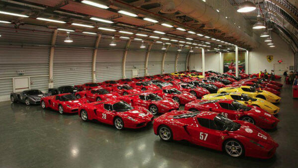 onlymotors's tweet photo. Two reds and a yellow please “@gumball3000: Anyone for an Enzo?? #ferrari #enzo http://t.co/K5NOQqyfM7”